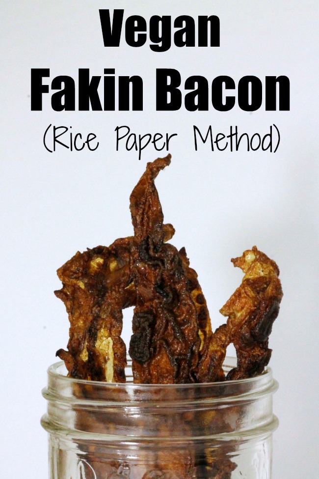 vegan fakin bacon rice paper method