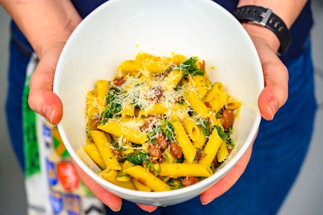 Rapini and Barlotti Bean Pasta Dyson