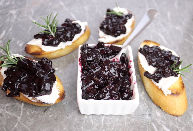 Blueberry Compote with Chevre